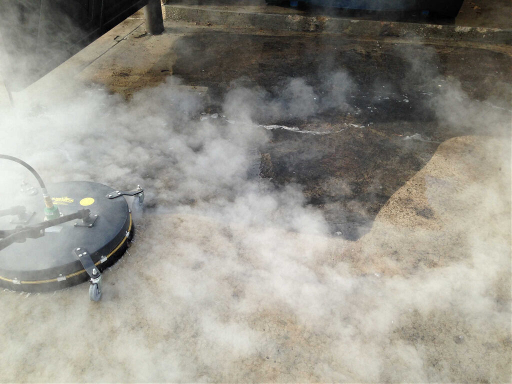 Dumpster pad cleaning