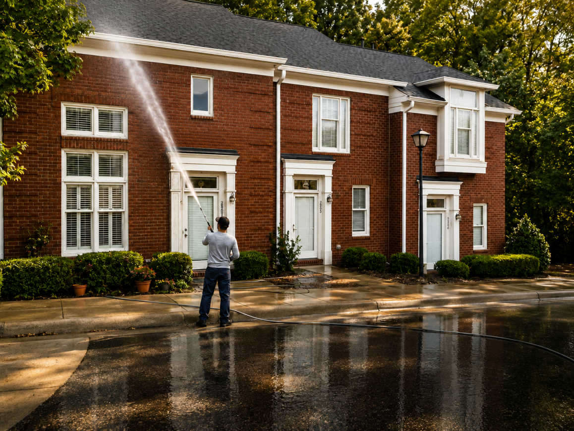 retirement facilities pressure washing Charlotte retirement-facility-cleaning